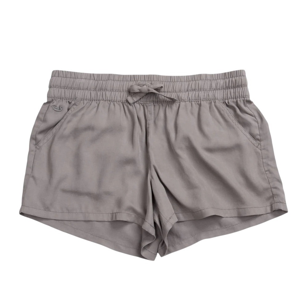 Southern Marsh Womens Tencel Linen Shorts Taupe/Gray Size Small
